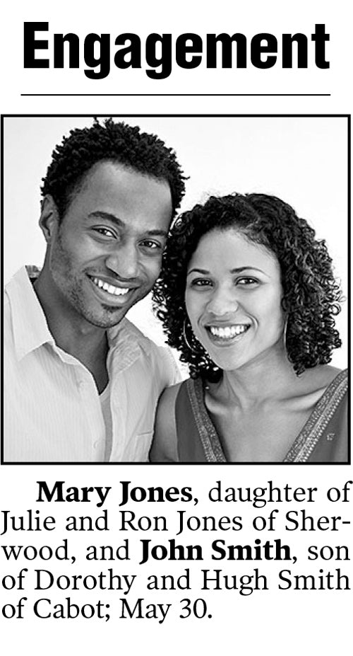Engagement, Bridal and Anniversary Announcements