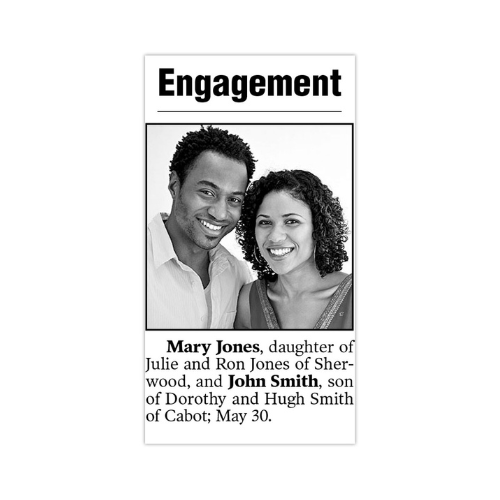 Engagement announcement with photo ($50)